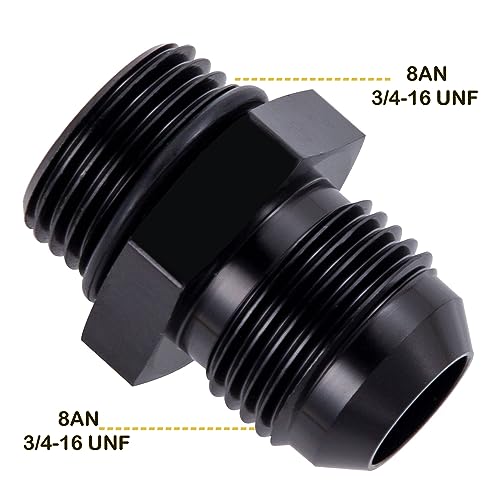 Breezliy 8AN Male Flare to AN8 ORB Male ORing Fitting Adapter 2PCS 8AN to8AN ORB 2Pack - Image 3