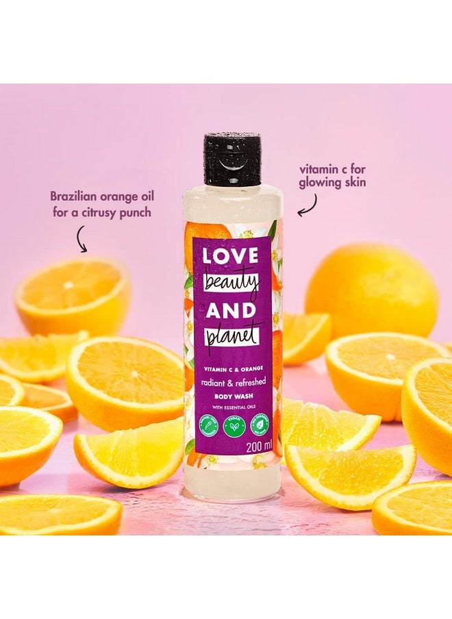 Vitamin C & Orange Body Refreshing Body Wash|Natural Shower Gel For Glowing Skin,200Ml - pzsku/Z18E08E29699BE4069E9EZ/45/_/1735817359/2db54eb2-69e1-4fac-8f2e-25c67b7374aa