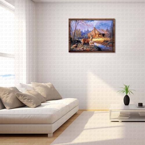 DIAMOND CRAFTZ 5D Diamond Painting Kit, 12x16inch Diamond Painting Kit for Adults & Kids, Very Suitable for Home Leisure and Wall Decoration, Gift for Kids and Adults (Deer and Fown) - Image 5