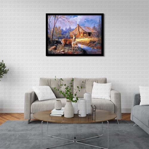 DIAMOND CRAFTZ 5D Diamond Painting Kit, 12x16inch Diamond Painting Kit for Adults & Kids, Very Suitable for Home Leisure and Wall Decoration, Gift for Kids and Adults (Deer and Fown) - Image 3