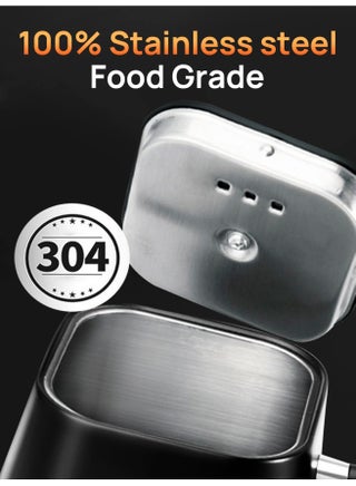 غلاية قهوة V60 ذات عنق معقوف، سعة 1000 مل، قدرة 1200 واط، زر تحكم في درجة الحرارة مع شاشة عرض رقمية، عزل حراري تلقائي، مصنوعة من الفولاذ المقاوم للصدأ، مناسبة للاستخدام المنزلي والمكتبي - view 4