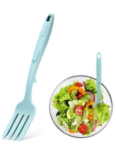 10 in 1 Silicone Flexible Fork, 11 Inch Cooking Tools and Utensils Heat Resistant Cooking Fork Dishwasher, Mixes Ingredients, Mashes Food, Whisks Eggs, Baking, Mixing Made Easy (Lake Blue)