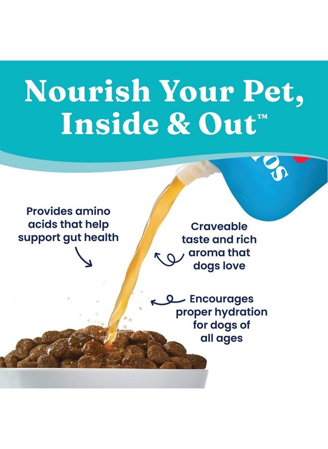 solid gold - Solid Gold Beef Bone Broth for Dogs - Grain Free Dog Food Topper Rich in Collagen and Superfoods - Nutrient Dense Dog Gravy Topper for Dry Food - Promotes Gut Health and Hydration - 12 Pack - Image 1
