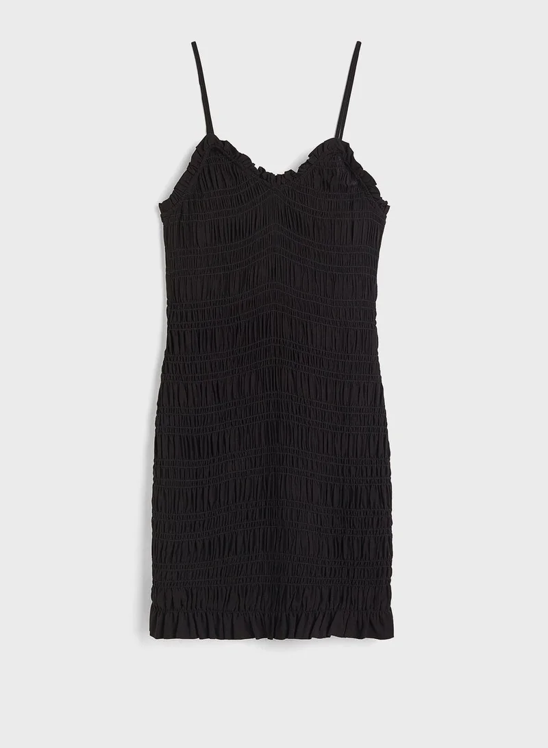H&M Shirred Mini Dress