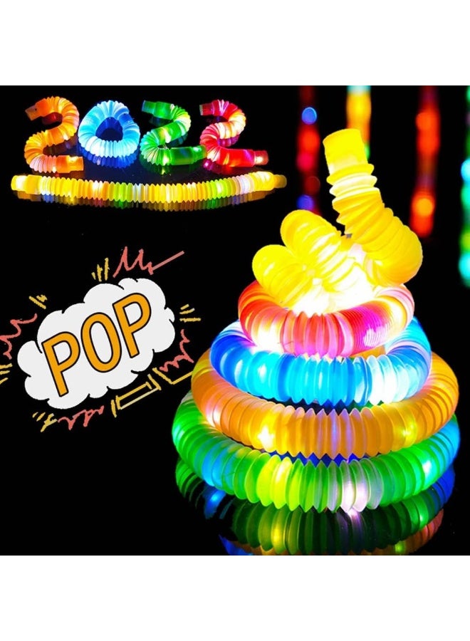 BSKDYHE Glow in the Dark Fidget Toys LED Tubes Sensory Toys for Kids Birthday Party, Glow Pop Sticks for the Dark Party, 12 Pack - Image 4