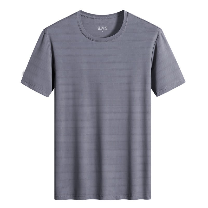 L-8Xl Ice Silk Short Sleeve Men'S Summer T-Shirt Round Neck Breathable Loose Casual Outdoor - Image 4