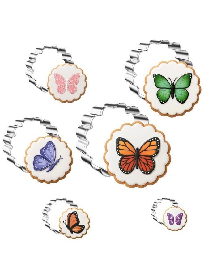 FUSOTO Round Cookie Cutter Set - 6 Piece Circle Shaped Geometric Circle Cookie Cutter for Kitchen Baking, Stainless Steel, (1.5", 2", 2.5", 3", 3.5", 4"), Round - Image 1