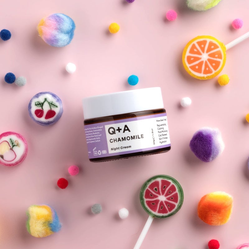 Q+A Chamomile Night Cream, a Super Soothing Moisturiser, works whilst you sleep for a hydrated and fresh complexion (1.8 Fl.Oz) - Image 5