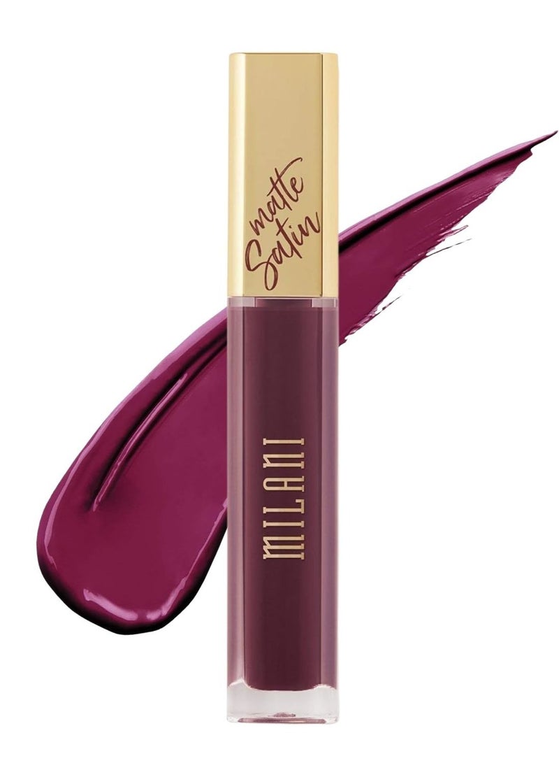 Milani Amore Satin Matte Lip Crème - Shade 06 Revel Berry Purple | Long-Lasting, Lightweight, Velvet-Matte Finish | Hydrating, Full-Coverage Liquid Lipstick - Image 1