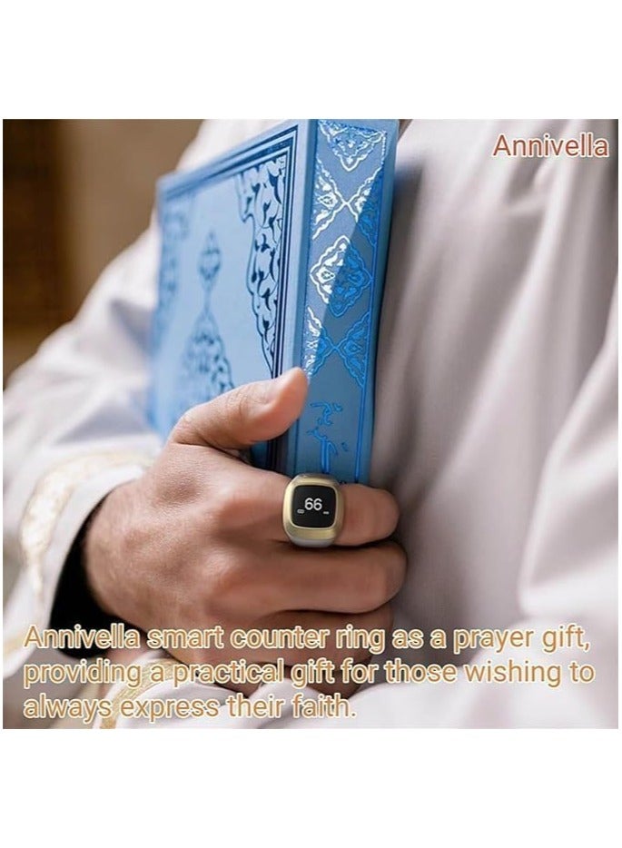 Smart Dhikr Ring, with Bluetooth Connectivity Exclusive IQIBLA App, Vibration Reminder, Tasbeeh Counter and 5 Daily Prayer Reminders, Specially Customized for Arab Middle East Countries  - Image 5