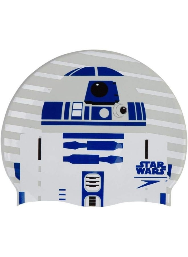 speedo R2D2 Slogan Print Swimming Cap White  - Image 3