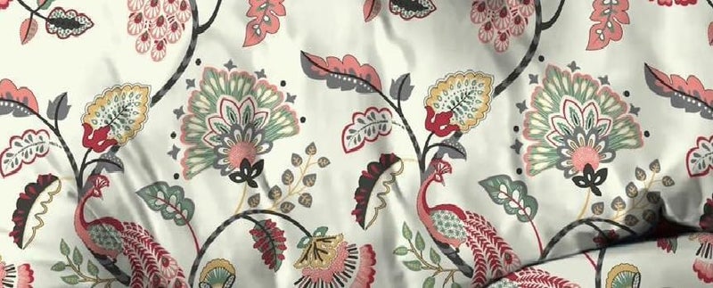 Slazie 300 TC Premium Glace Cotton Duvet Cover with Zipper |King Size Razai Cover|Dohar Cover for Double Bed|Quilt Cover |Winter|Warm Stuff(King Size Dohars) 90x100 Inches|White Floral|NDV 025 - Image 2
