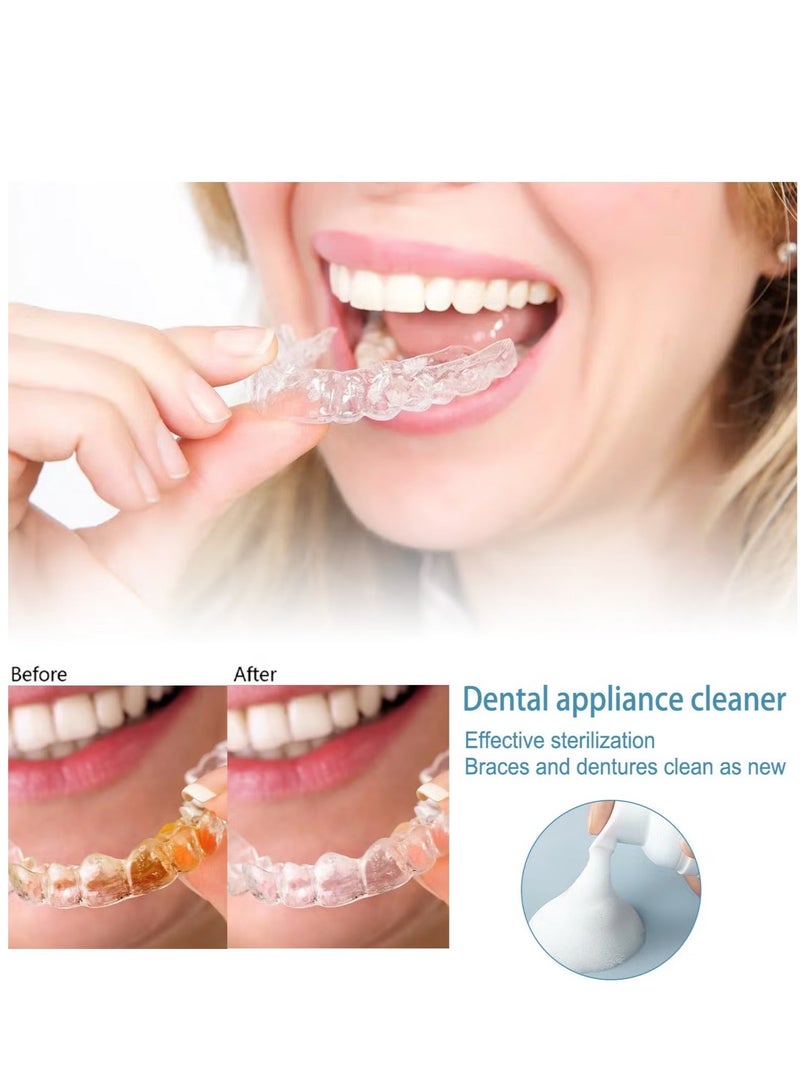 EELHOE Retainer Cleaner, Retainer Whitening Foam, Retainer Stain Removal Foam, Stain Removal Aligner, Retainer Cleaner, Teeth Whitening Foam, Mouth Guard Cleaner, Retainer Cleaning Foam for Oral Care 30ml - Image 3