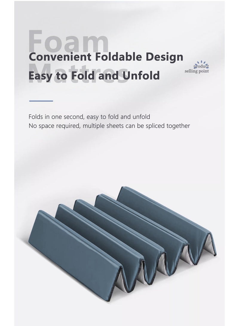 والالا مرتبة إسفنجية سميكة قابلة للطي، مرتبة فردية مقاومة للماء بكثافة عالية، مرتبة إسفنجية محمولة، سجادة نوم أرضية، سرير محمول، سجادة ضيوف علوية، وسادة نوم، قيلولة أرضية مع وسادة، حقيبة تخزين - Image 3