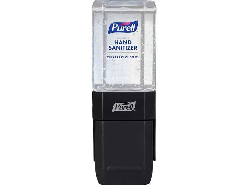 PURELL ES1 Hand Sanitizer Dispenser Starter Kit, Push-Style Dispenser with PURELL Advanced Hand Sanitizer Gel, 450 mL Refill (Pack of 1) - 4424-D6 - Image 1