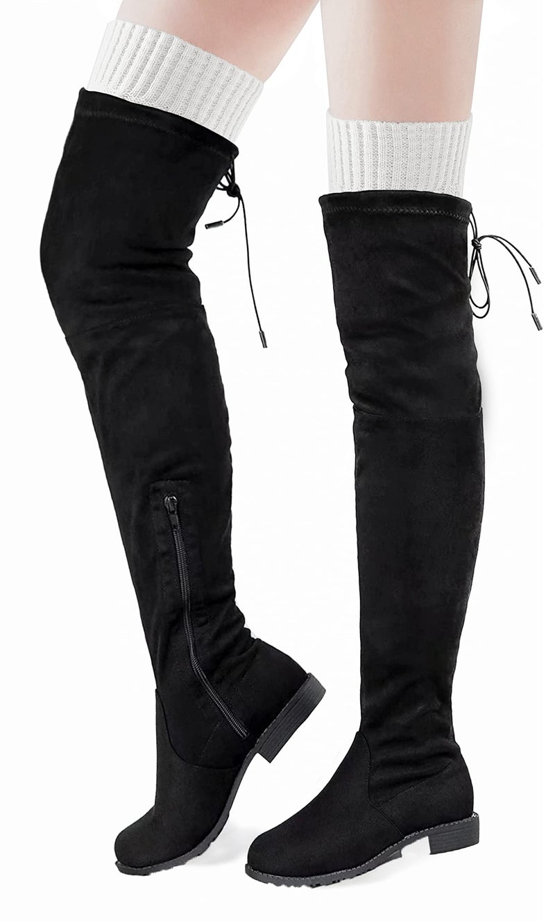 Pcavin Thigh High Socks for Women Cable Knit Over the Knee Boot Socks, Long Warm Leg Warmers Winter - Image 2