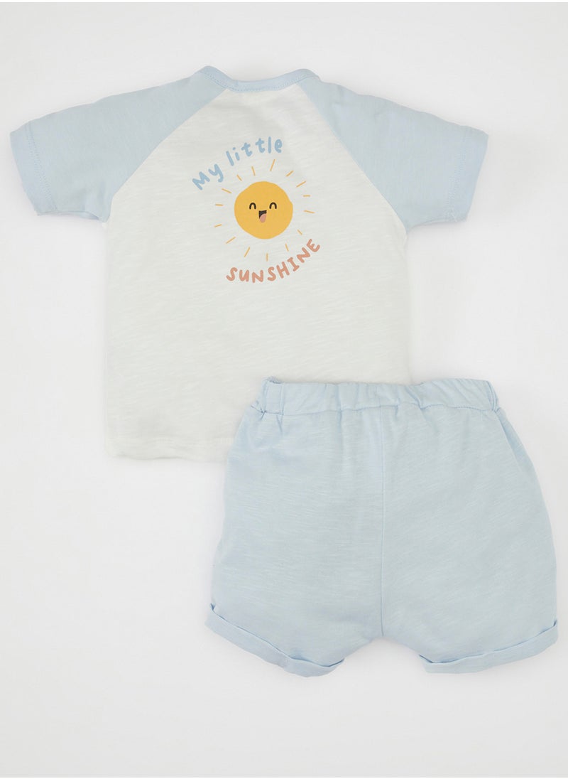 DeFacto Short Sleeve T-Shirt And Shorts Cotton 2-Piece Set  - Image 2