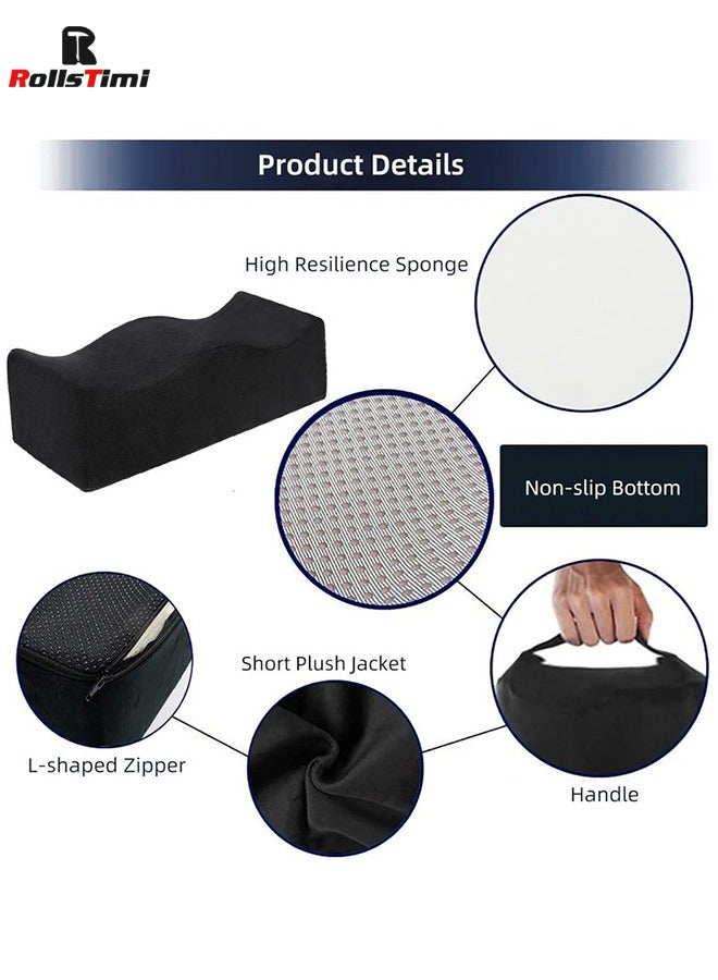 RollsTimi  Butt Pillow Leg Hip Levage Coussin Memory Foam Support for Surgery Recovery Removable Washable Cover Anti-Slip Bottom Supporting,Black  - Image 5