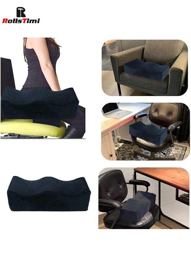 RollsTimi  Butt Pillow Leg Hip Levage Coussin Memory Foam Support for Surgery Recovery Removable Washable Cover Anti-Slip Bottom Supporting,Black  - Image 4