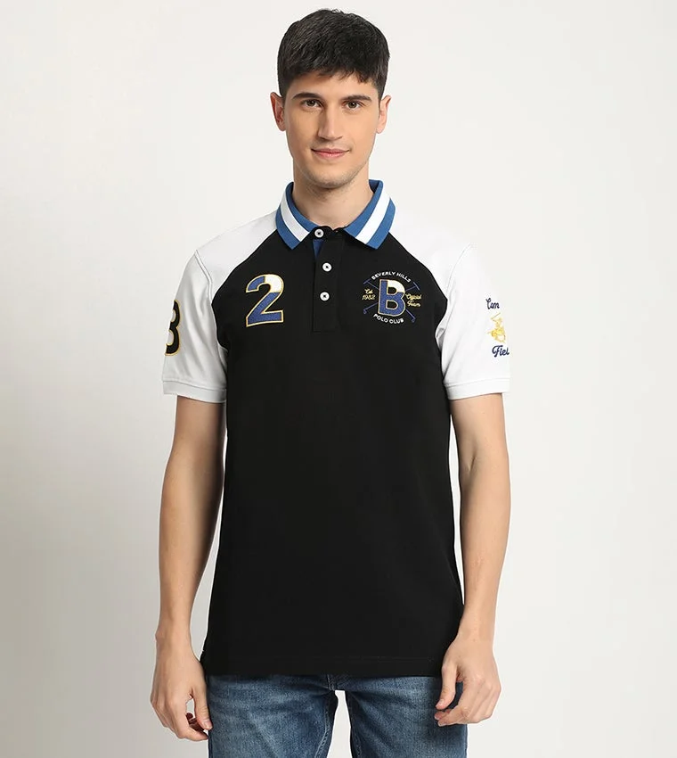 BEVERLY HILLS POLO CLUB Color-Blocked Regular Fit Polo T-Shirt