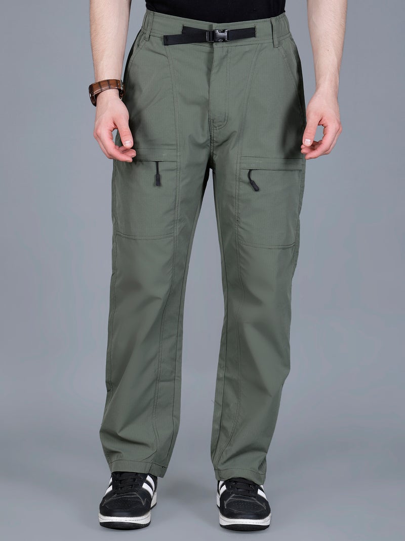 فورت كولينز بنطلون رجالي فورت كولينز بسحاب وجيوب شحن بقصة مريحة - Image 1