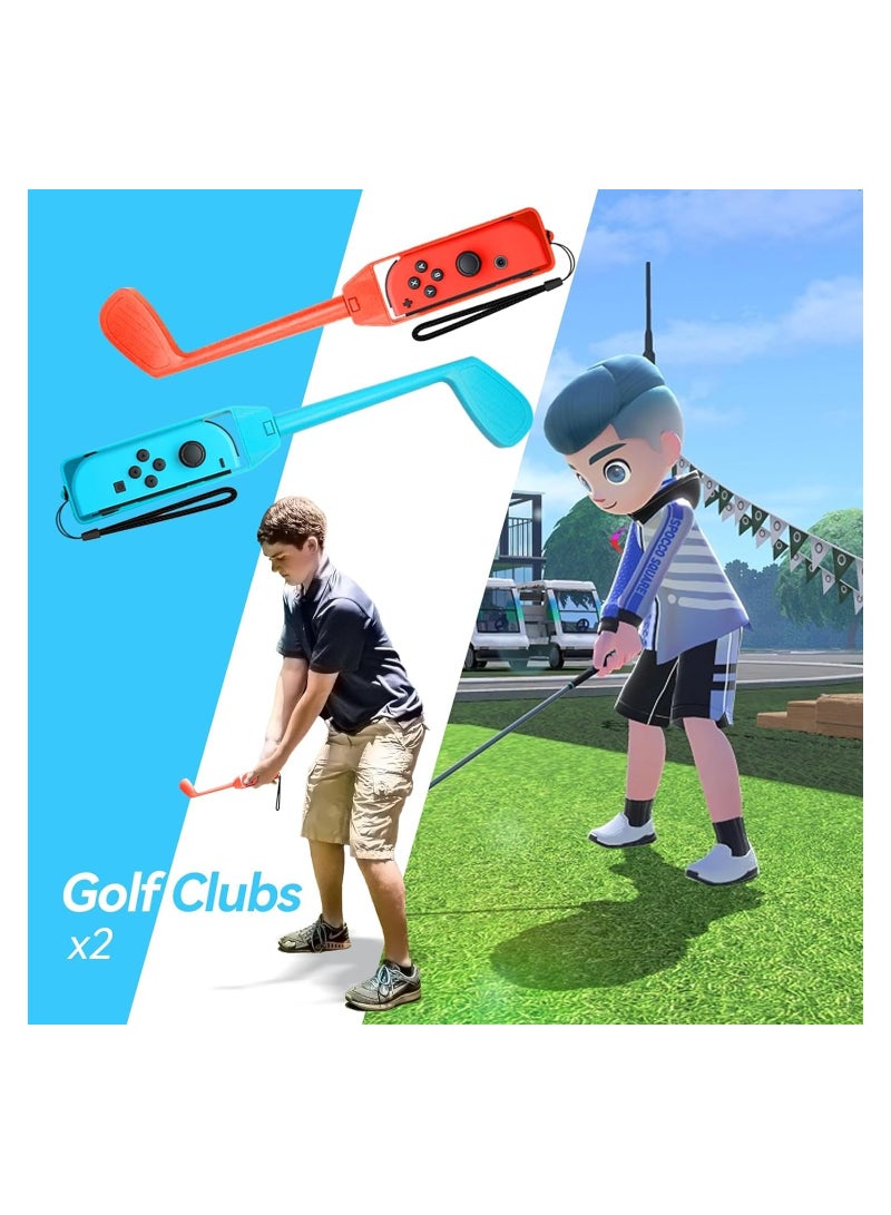 2024 Switch Sports Accessories Bundle - 16 in 1 Family Kit for Switch Sports Games, Includes Tennis Racket, Golf Club, Wheels, and Controller Grips, Compatible with Switch/Switch OLED. - Image 4