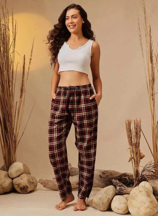 كلوفيا بنطال بيجاما نسائي كاروهات