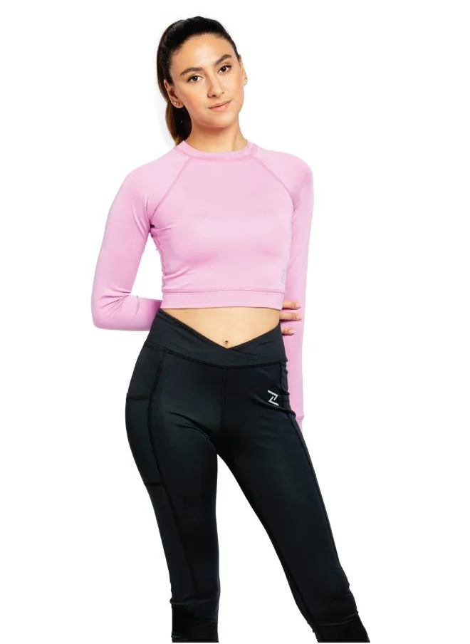زيسي Women's Full-Sleeve Crop Top