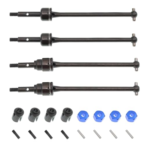 Treehobby 4Pcs Treehobby Steel Front Rear Drive Shaft CVD Driveshaft Dogbone Shafts Compatible with 110 Traxxas Slash 4X4 Rustler VXL 4x4 Stampede Hoss VXL 4X4 2WD RC Car - Image 5