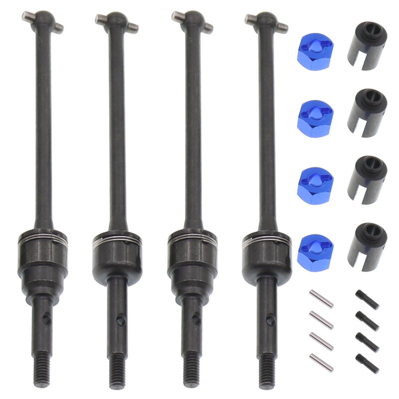 Treehobby 4Pcs Treehobby Steel Front Rear Drive Shaft CVD Driveshaft Dogbone Shafts Compatible with 110 Traxxas Slash 4X4 Rustler VXL 4x4 Stampede Hoss VXL 4X4 2WD RC Car - Image 2