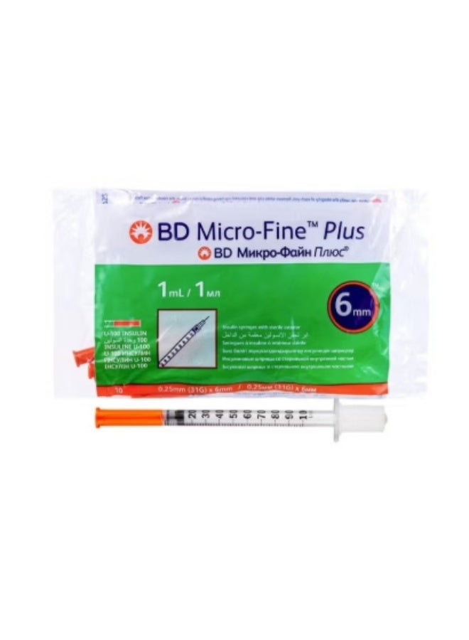 Micro-Fine Plus Insulin 1ml Syringe 31Gx6mm 10pcs