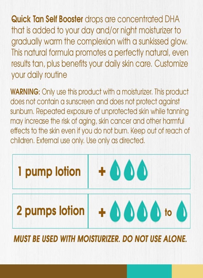 Body Drench Quick Tan Self Tanner Booster Drops - Add to Lotion for Gradual Glow, Sunless Self Tanning Enhancer for Face & Body, 1 fl oz - Image 5