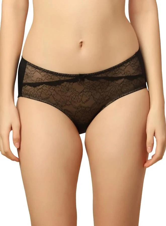 ترايامف Triumph Women's Polyamide Classic Solid Hipster Panties (Pack of 1) (10215512_Black