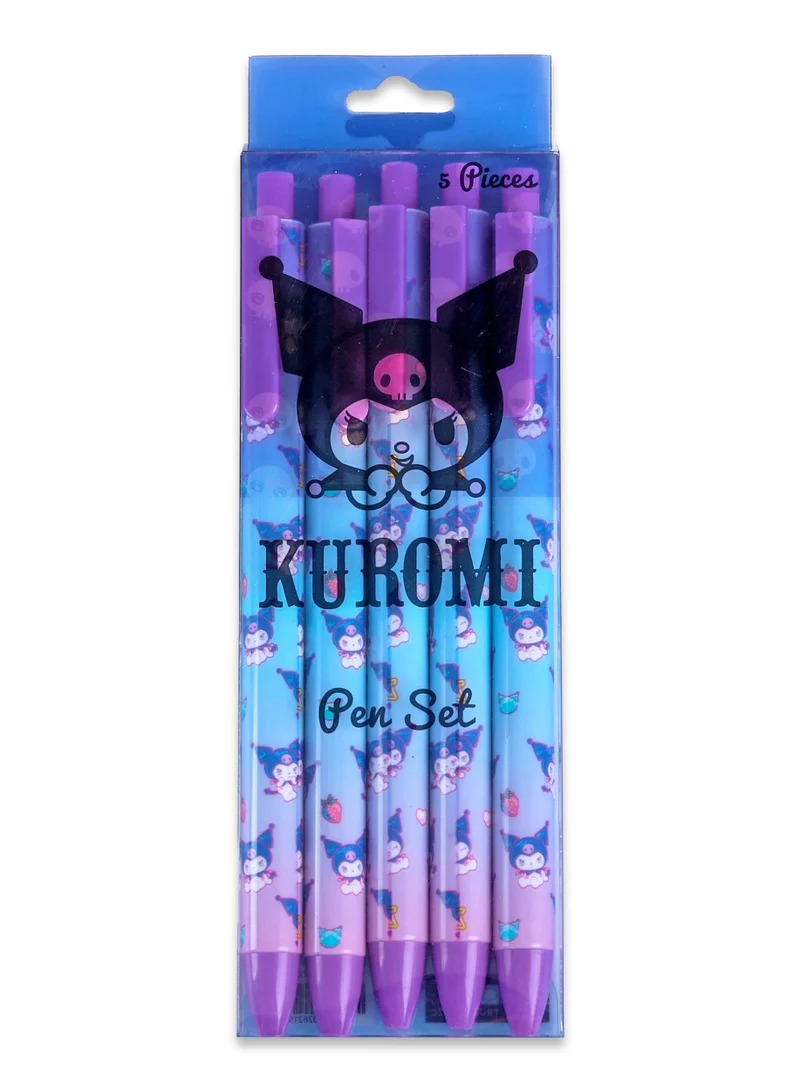 Sanrio Sanrio - Kuromi Themed Pen Set - Purple - 5 Pcs