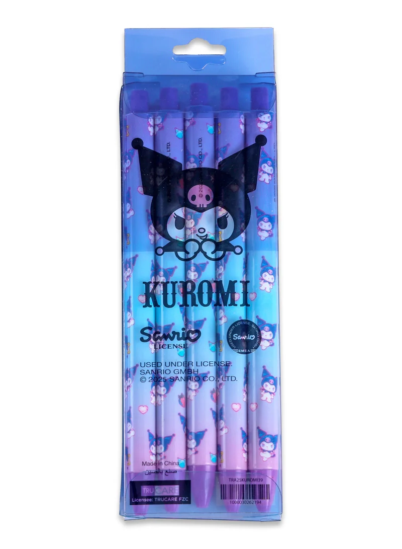 Sanrio Sanrio - Kuromi Themed Pen Set - Purple - 5 Pcs