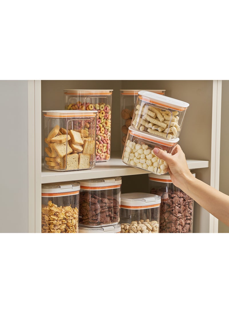 LocknLock Easy Grip Canister Rectangle 600ml – One-Touch Lid, Transparent, Easy to Hold, Dishwasher Safe - Image 4