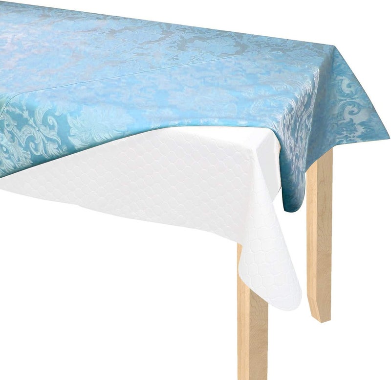 Table Pads Cover Fitted Pad Size - Table Padding Under Tablecloth - Tabletop Scratch Dent Flannel Back Protector Felt Pad Vinyl Cut to Fit, Size 54" x 90"