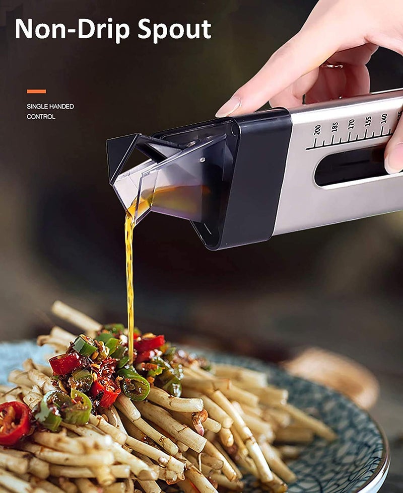 XIBO Automatic Flip Cap Olive Oil Dispenser Bottle Leakproof Cooking Condiment Kitchen Bottle Oil Vinegar Honey Container 600 ML Multi Color Cap - Image 3
