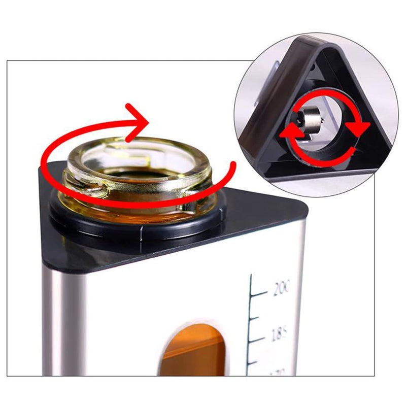 XIBO Automatic Flip Cap Olive Oil Dispenser Bottle Leakproof Cooking Condiment Kitchen Bottle Oil Vinegar Honey Container 600 ML Multi Color Cap - Image 5
