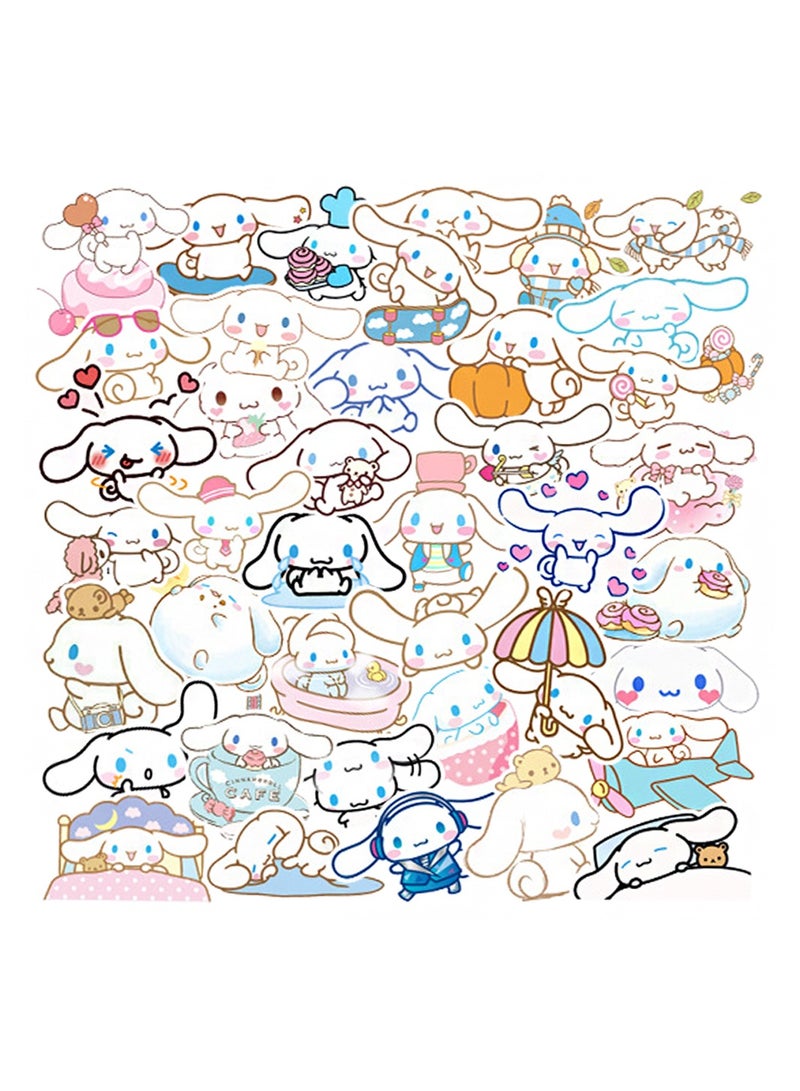 50-Piece Cinnamoroll Stickers Waterproof Cute Cartoon Vinyl Stickers for Laptop - Image 1