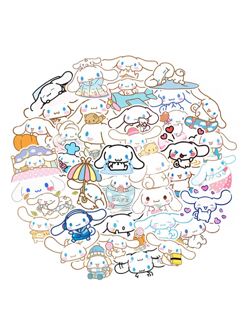 50-Piece Cinnamoroll Stickers Waterproof Cute Cartoon Vinyl Stickers for Laptop - Image 2