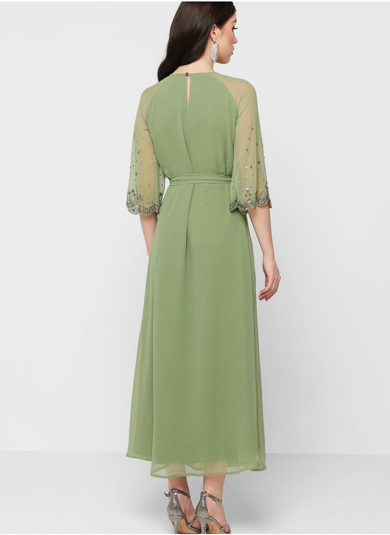 Khizana Embellished Sleeve A-Line Dress  - Image 2