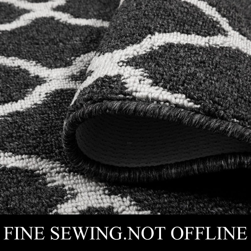 SHACOS Large Door Mats 36"x59" Indoor Washable Rug Non Slip Water Absorbent Entryway Rug Doormat Foyer Floor Mat for Home Garage Kitchen, Black - Image 2