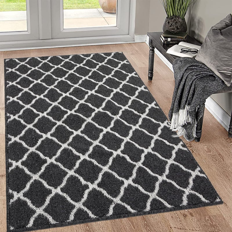 SHACOS Large Door Mats 36"x59" Indoor Washable Rug Non Slip Water Absorbent Entryway Rug Doormat Foyer Floor Mat for Home Garage Kitchen, Black - Image 5