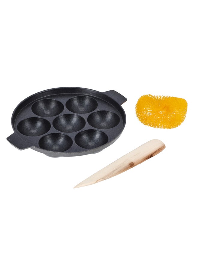 Royalford 7 Pits Aluminum Appam Maker Black - Image 4