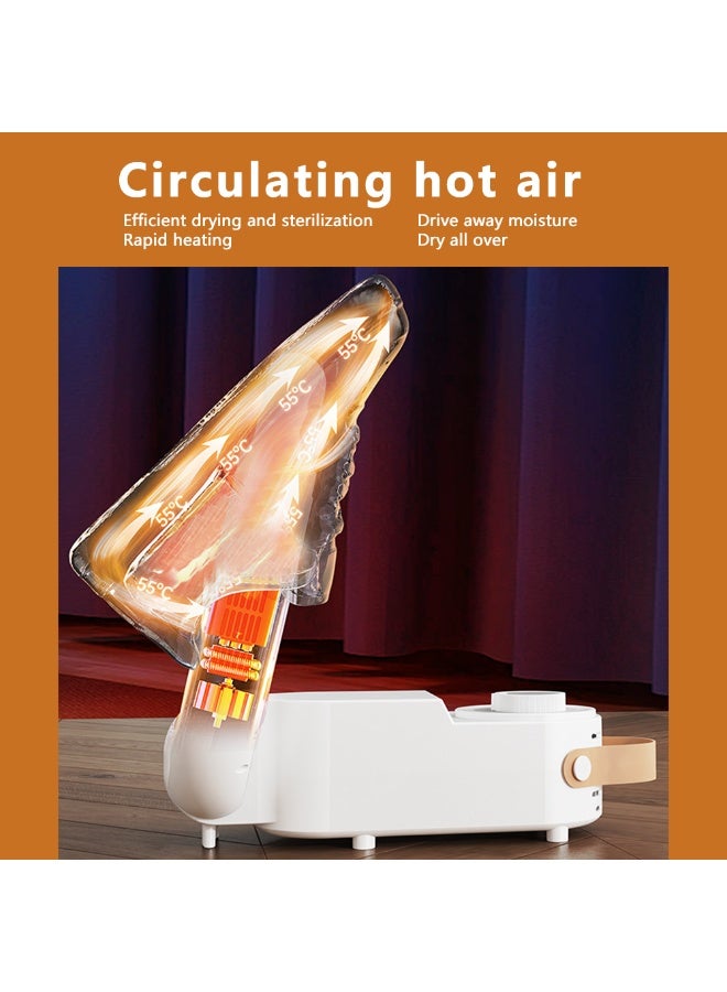 مجفف أحذية بلاستيكي أوتوماتيكي - سخان تعقيم كهربائي 2 في 1 | مجفف أحذية محمول صديق للبيئة - Image 2