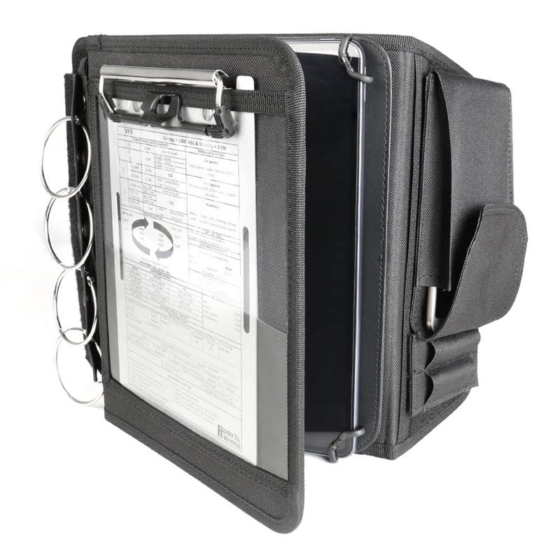 R SPIDER WIRELESS Pilot Kneeboard, Includes Aluminum Clipboard. Fits iPad Pro 9.7", 10.5", 11", iPad and iPad Air 1/2/3/4/5/6, and Any Other 9"-11" Tablets, Adjustable - Image 1
