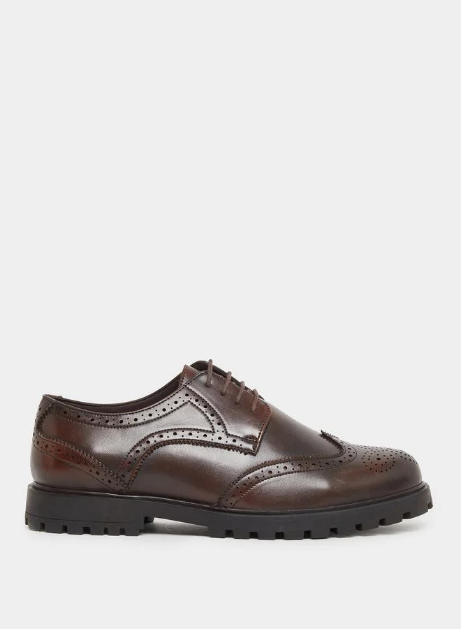 Styli Styli Plain Wingtip Lace-Up Brogue Shoes