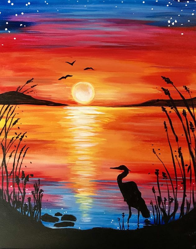 TREXEE Diamond Painting Kits for Adults Kids Evening Bird 5D Diamond Art Kits for Adults Kids Beginner Paintings with Diamonds Gem Art and Crafts for Home Wall Decor (30X40 CM)(Unframed) - Image 1