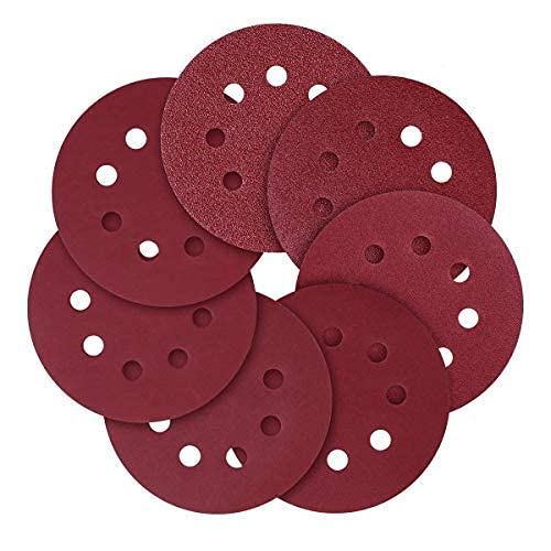 5 Inch Sanding Discs 8 Holes Hook and Loop Sandpaper Random Orbital Sander Round Sand Paper 125mm Sandpaper Sheets Total 40 Grit and 60 Grit 10 10 20 PCS  - Image 3